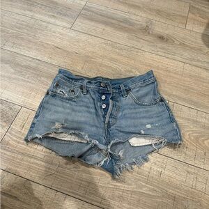 Levis 501 high waisted shorts